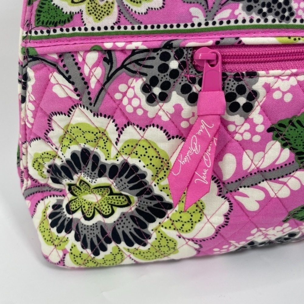 Vera Bradley Priscilla Pink Floral Bowler Bag Shoulder Bag Handbag Travel Tote - Picture 12 of 14